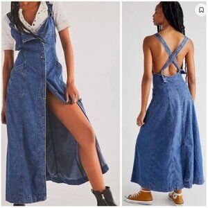 We the Free Women's Maxi Long Denim Dress medium